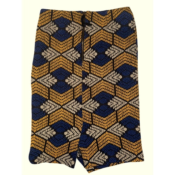 Maeve Kanara Anthropologie Geometric Print Tulip Hem Pencil Skirt size 0 - Picture 3 of 8